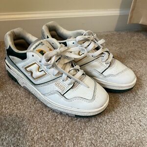 New Balance 550 White and Green Sneakers